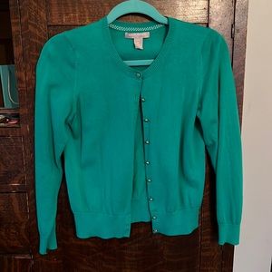 Kelly Green 3/4 sleeve cardigan